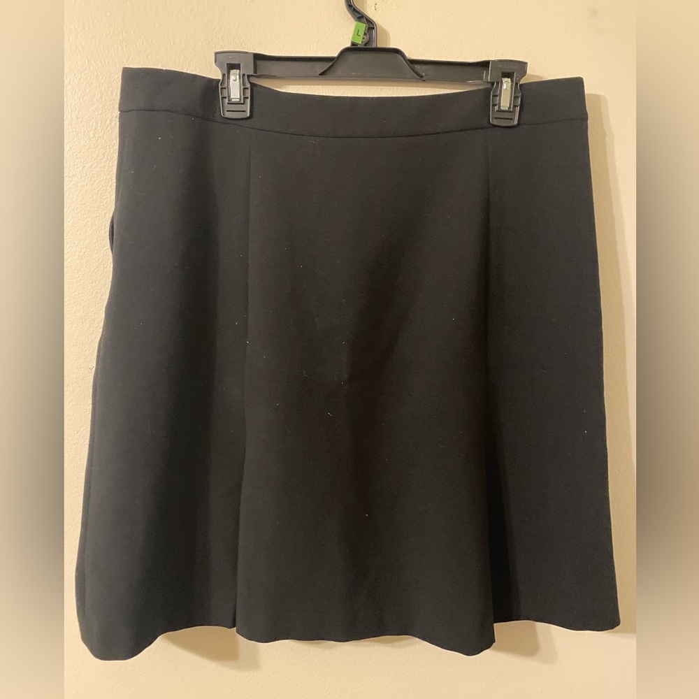 Womens Karl Lagerfeld Paris Black Midi Knee‎ Length Lined Skirt Size 14